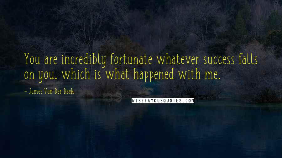 James Van Der Beek Quotes: You are incredibly fortunate whatever success falls on you, which is what happened with me.