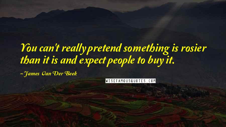 James Van Der Beek Quotes: You can't really pretend something is rosier than it is and expect people to buy it.