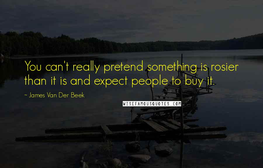 James Van Der Beek Quotes: You can't really pretend something is rosier than it is and expect people to buy it.