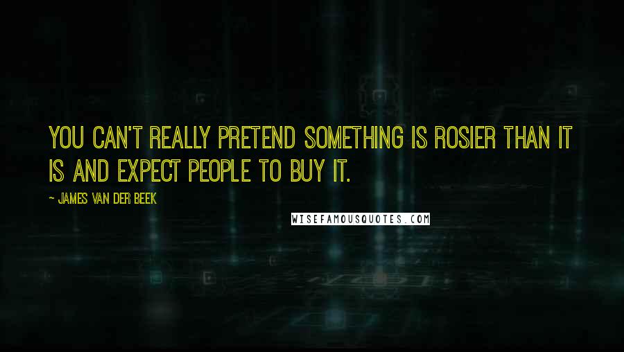 James Van Der Beek Quotes: You can't really pretend something is rosier than it is and expect people to buy it.