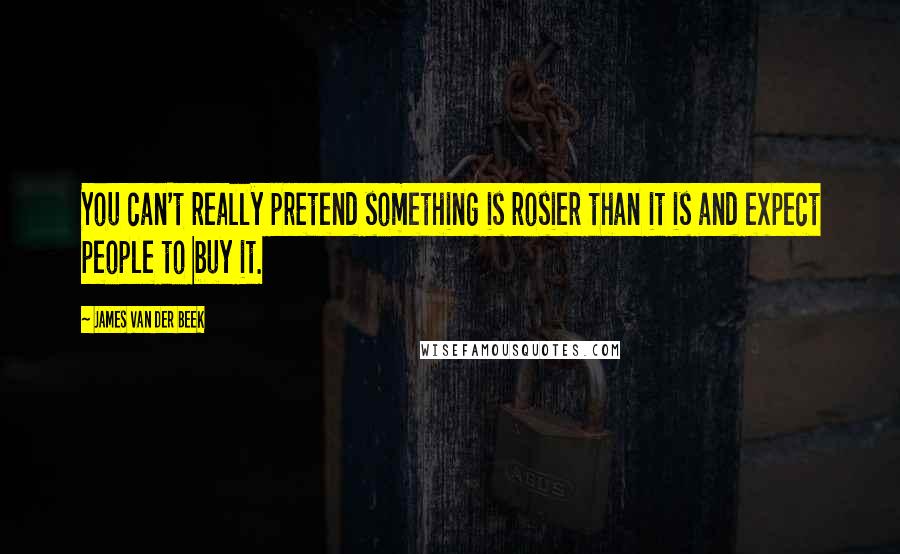 James Van Der Beek Quotes: You can't really pretend something is rosier than it is and expect people to buy it.