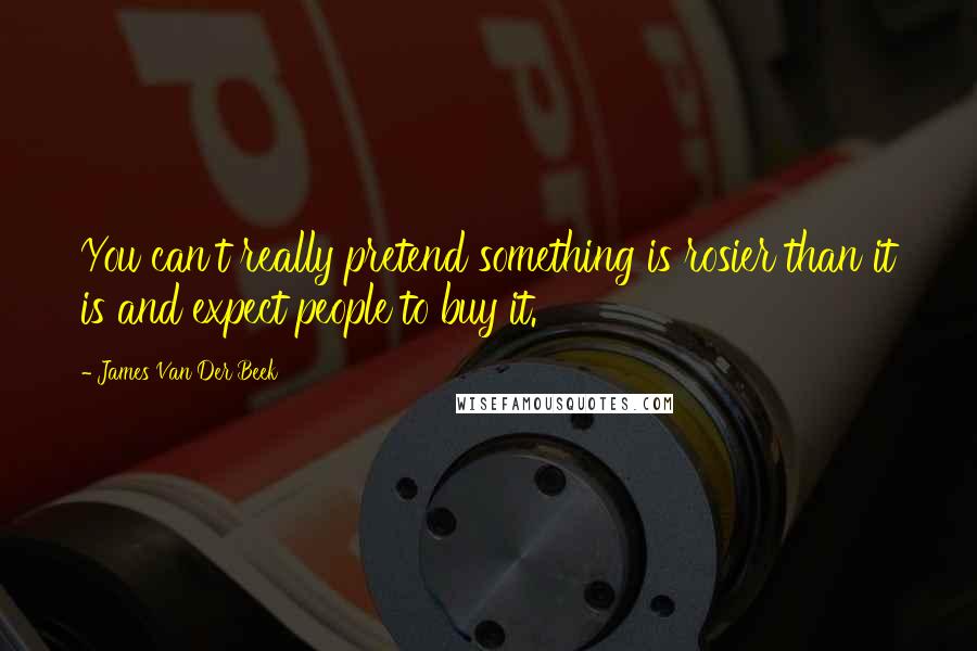 James Van Der Beek Quotes: You can't really pretend something is rosier than it is and expect people to buy it.