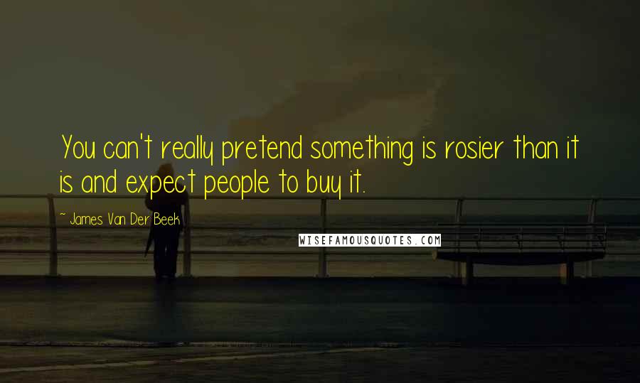 James Van Der Beek Quotes: You can't really pretend something is rosier than it is and expect people to buy it.