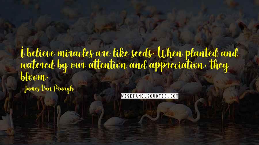 James Van Praagh Quotes: I believe miracles are like seeds. When planted and watered by our attention and appreciation, they bloom.