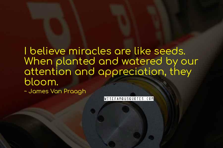 James Van Praagh Quotes: I believe miracles are like seeds. When planted and watered by our attention and appreciation, they bloom.