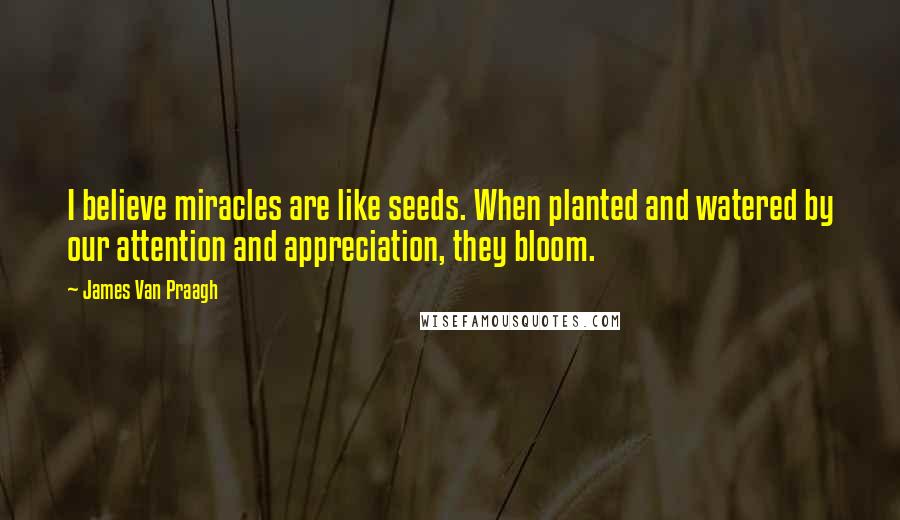 James Van Praagh Quotes: I believe miracles are like seeds. When planted and watered by our attention and appreciation, they bloom.