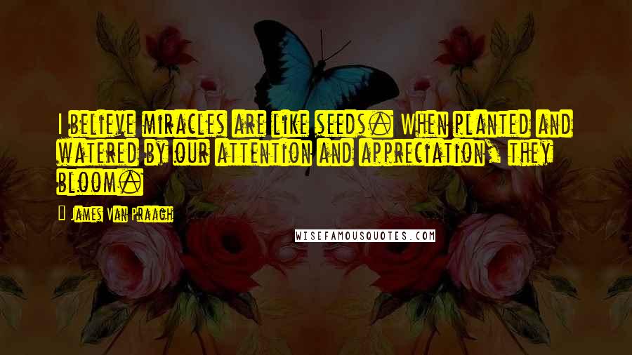 James Van Praagh Quotes: I believe miracles are like seeds. When planted and watered by our attention and appreciation, they bloom.