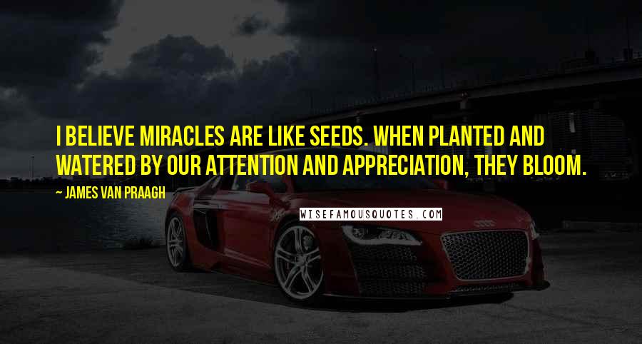 James Van Praagh Quotes: I believe miracles are like seeds. When planted and watered by our attention and appreciation, they bloom.