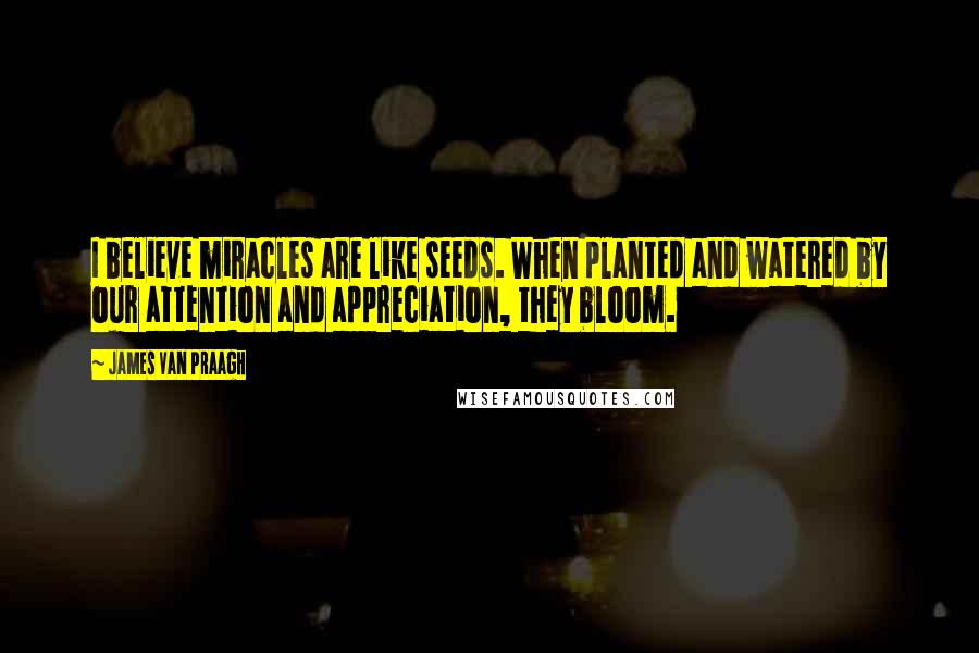 James Van Praagh Quotes: I believe miracles are like seeds. When planted and watered by our attention and appreciation, they bloom.