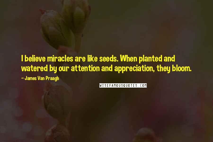 James Van Praagh Quotes: I believe miracles are like seeds. When planted and watered by our attention and appreciation, they bloom.