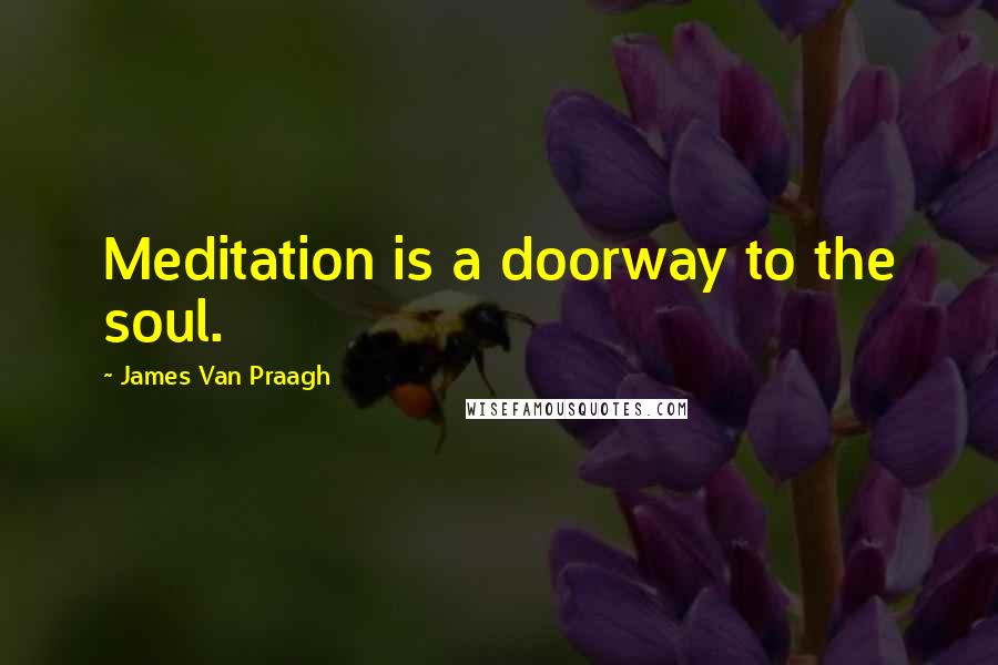 James Van Praagh Quotes: Meditation is a doorway to the soul.