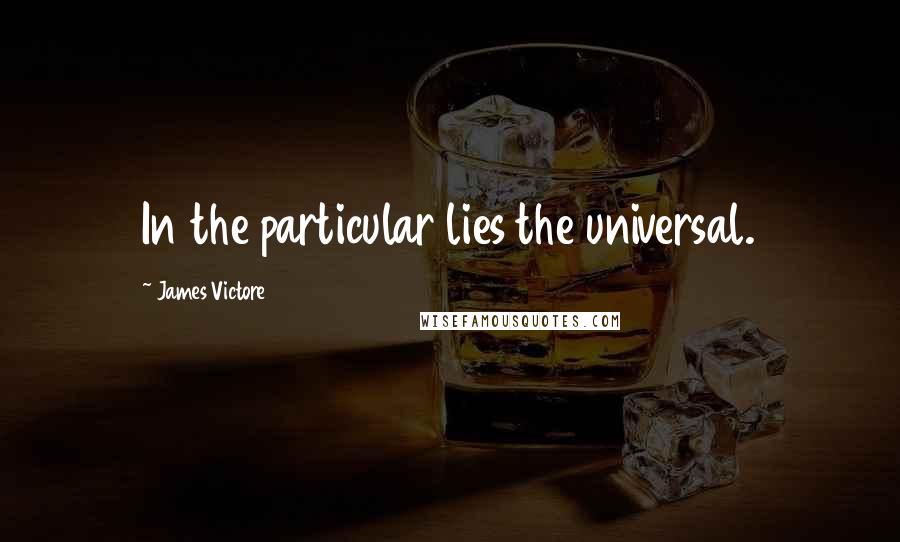 James Victore Quotes: In the particular lies the universal.