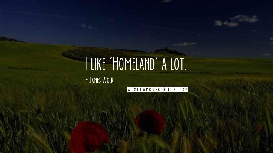 James Wolk Quotes: I like 'Homeland' a lot.