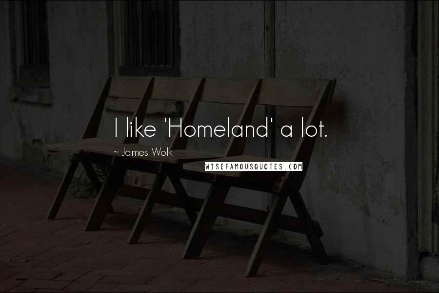 James Wolk Quotes: I like 'Homeland' a lot.