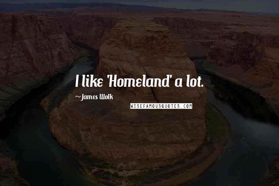James Wolk Quotes: I like 'Homeland' a lot.