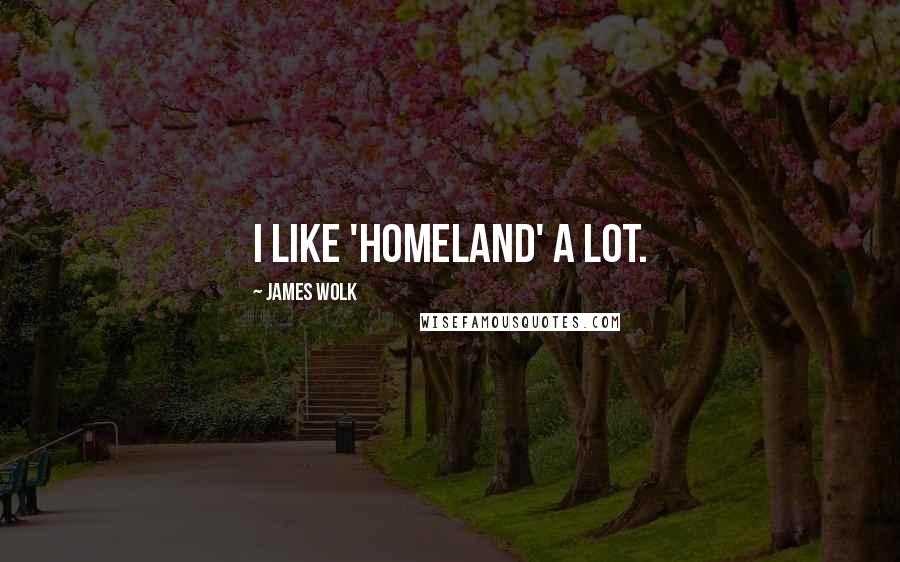 James Wolk Quotes: I like 'Homeland' a lot.