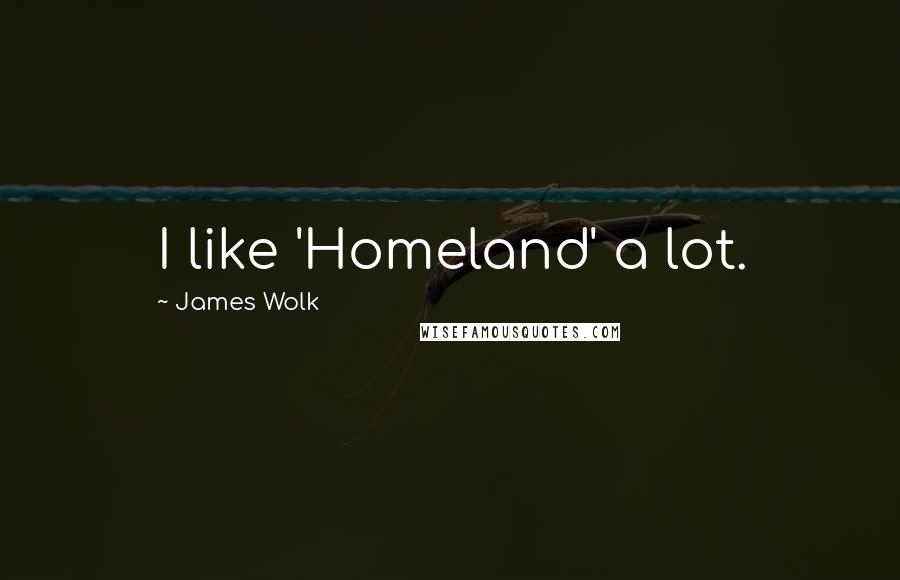 James Wolk Quotes: I like 'Homeland' a lot.