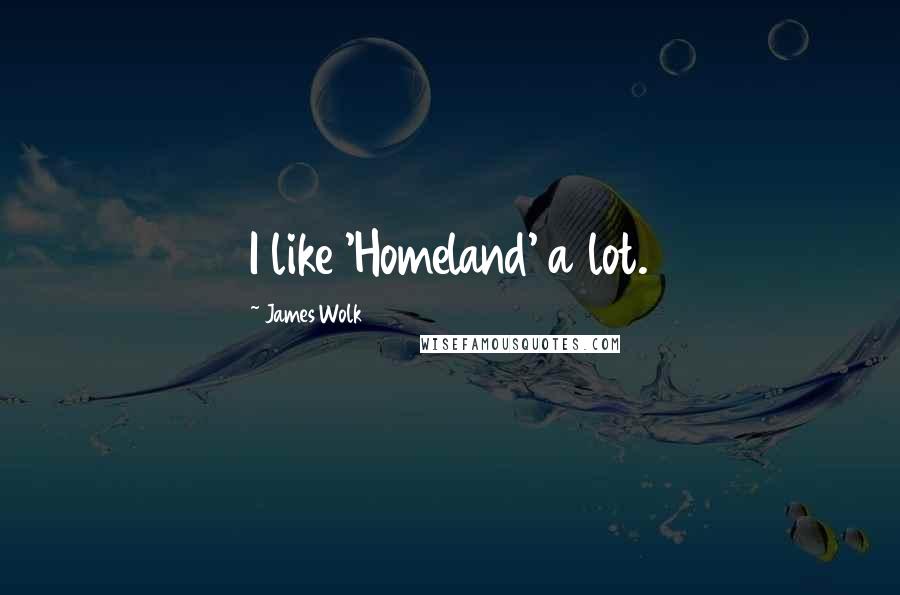James Wolk Quotes: I like 'Homeland' a lot.