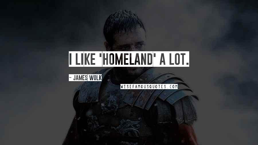 James Wolk Quotes: I like 'Homeland' a lot.