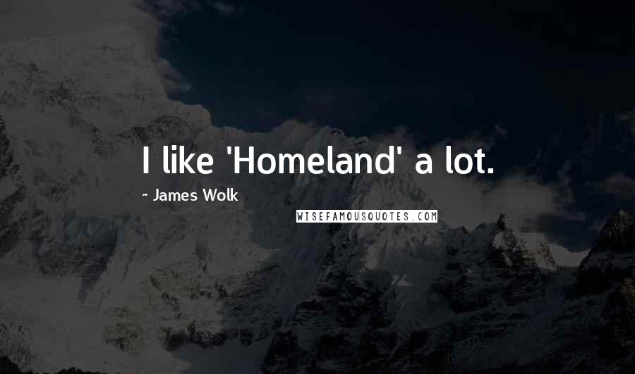 James Wolk Quotes: I like 'Homeland' a lot.