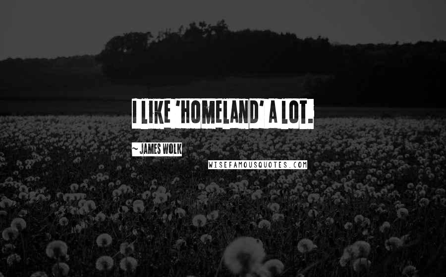 James Wolk Quotes: I like 'Homeland' a lot.