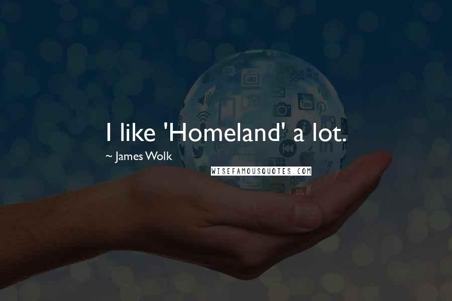 James Wolk Quotes: I like 'Homeland' a lot.