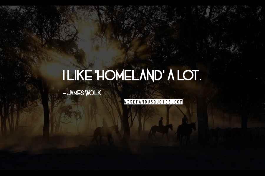 James Wolk Quotes: I like 'Homeland' a lot.