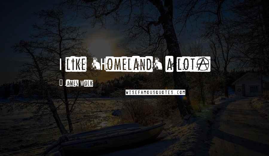 James Wolk Quotes: I like 'Homeland' a lot.