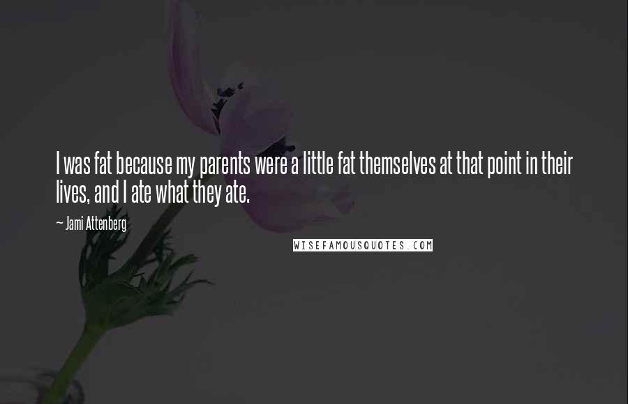 Jami Attenberg Quotes: I was fat because my parents were a little fat themselves at that point in their lives, and I ate what they ate.