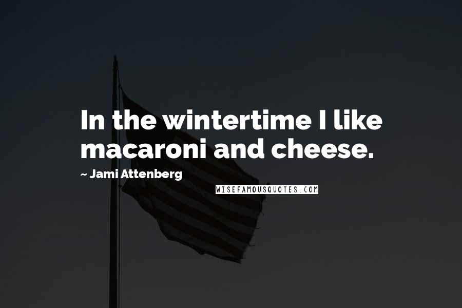 Jami Attenberg Quotes: In the wintertime I like macaroni and cheese.