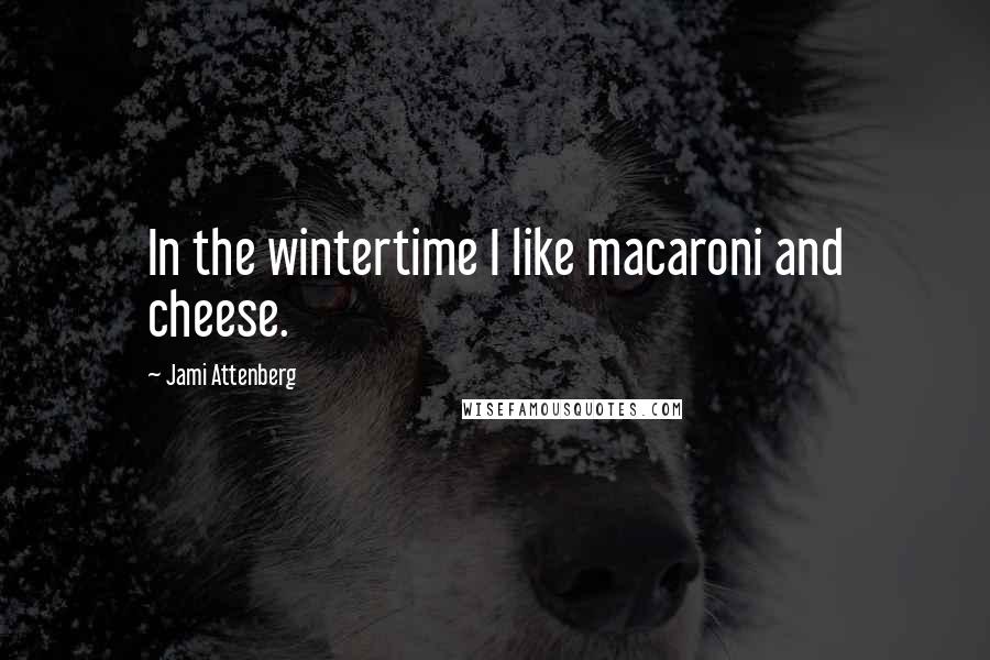 Jami Attenberg Quotes: In the wintertime I like macaroni and cheese.