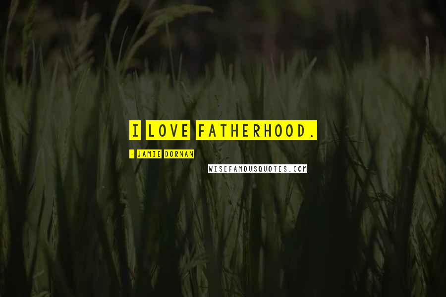 Jamie Dornan Quotes: I love fatherhood.