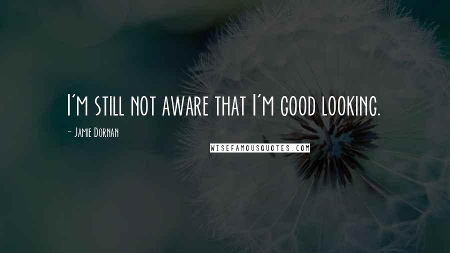 Jamie Dornan Quotes: I'm still not aware that I'm good looking.