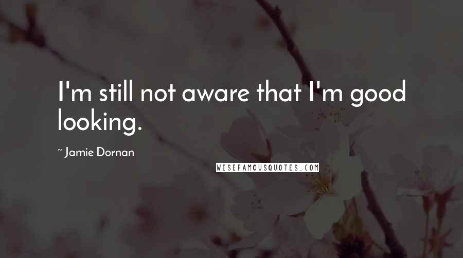 Jamie Dornan Quotes: I'm still not aware that I'm good looking.