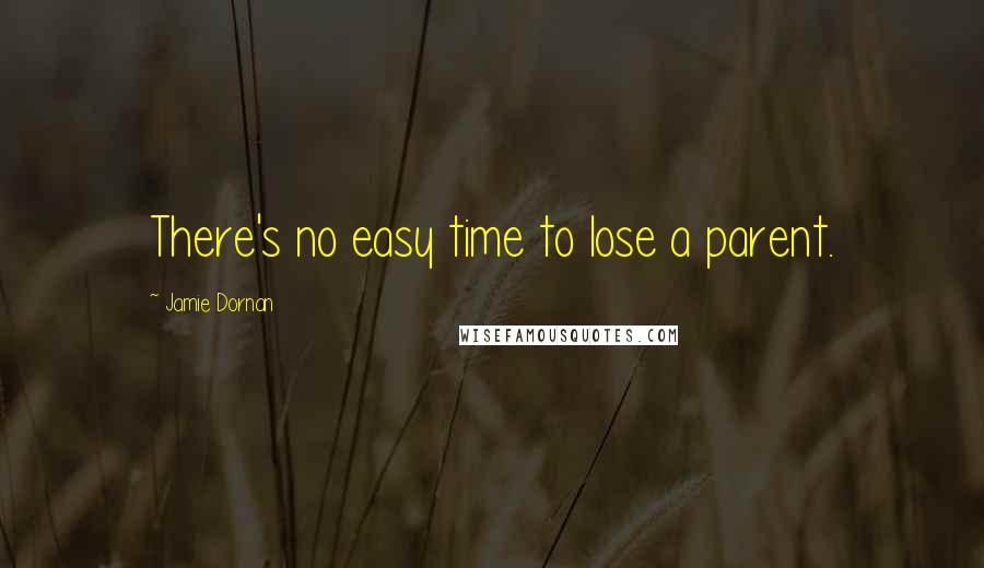 Jamie Dornan Quotes: There's no easy time to lose a parent.