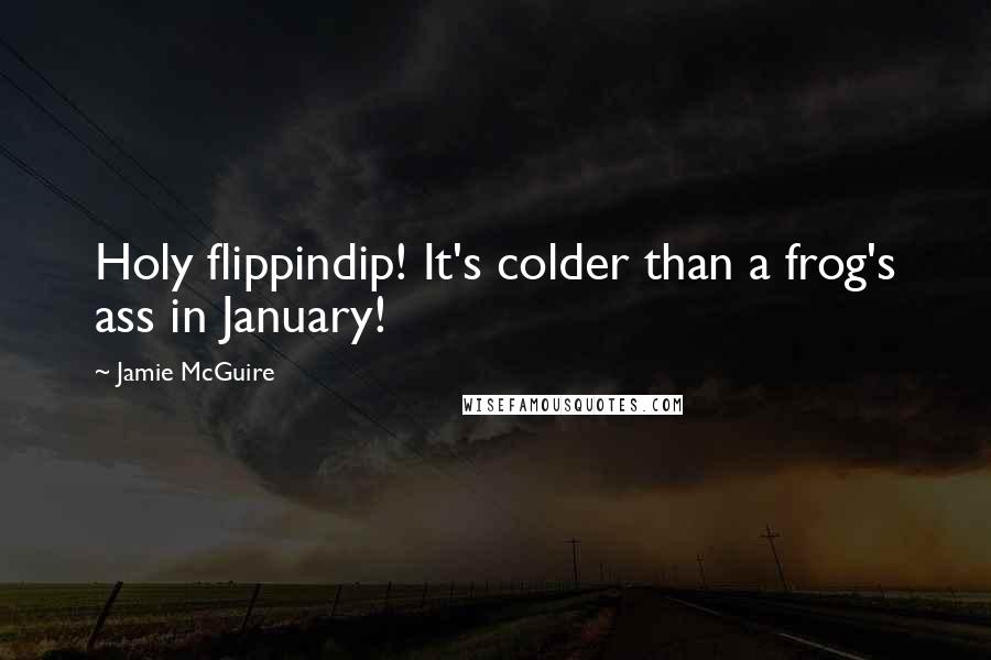 Jamie McGuire Quotes: Holy flippindip! It's colder than a frog's ass in January!