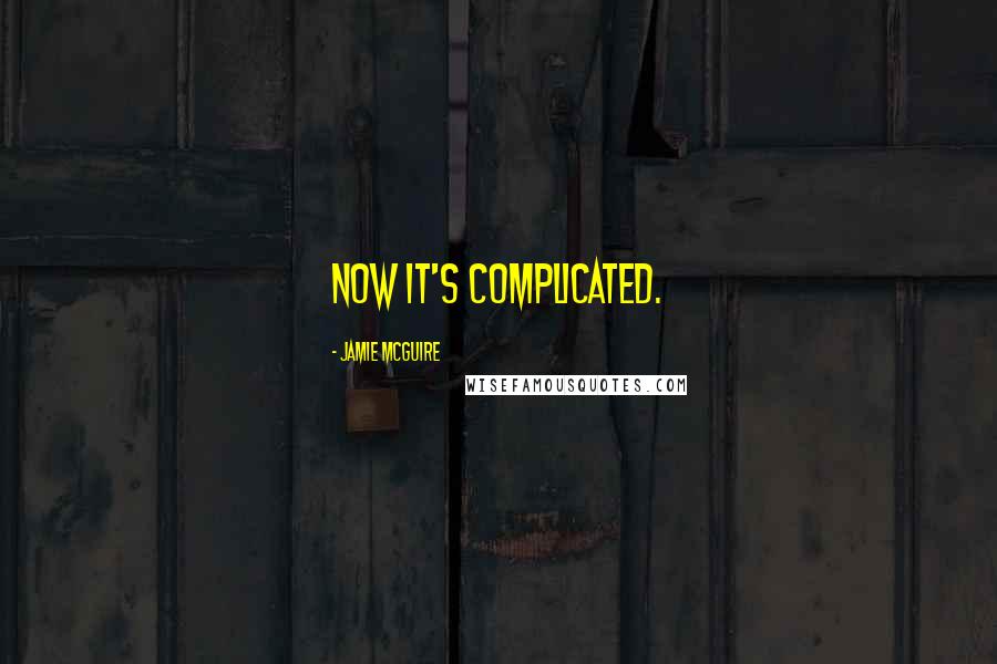 Jamie McGuire Quotes: Now it's complicated.