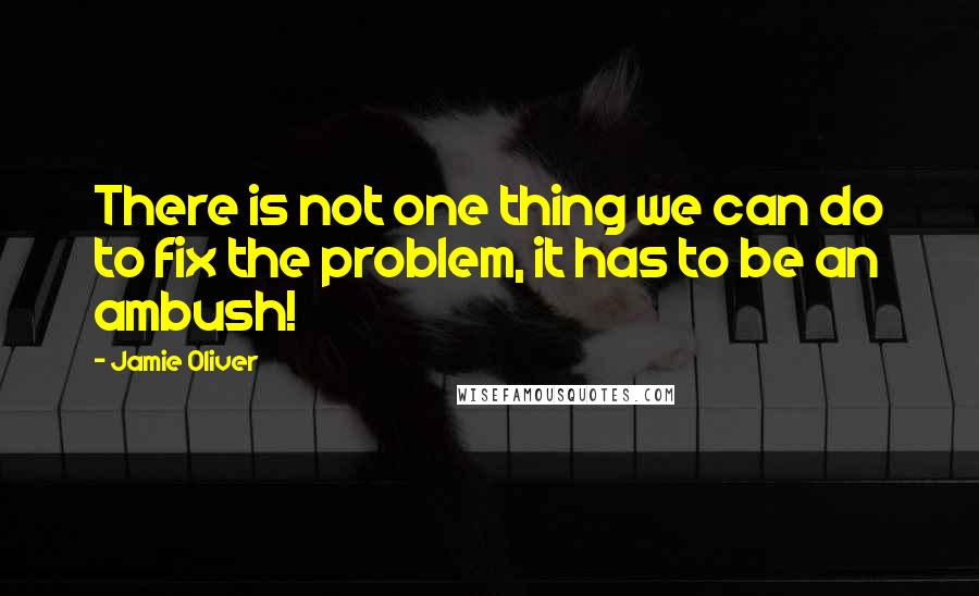 Jamie Oliver Quotes: There is not one thing we can do to fix the problem, it has to be an ambush!