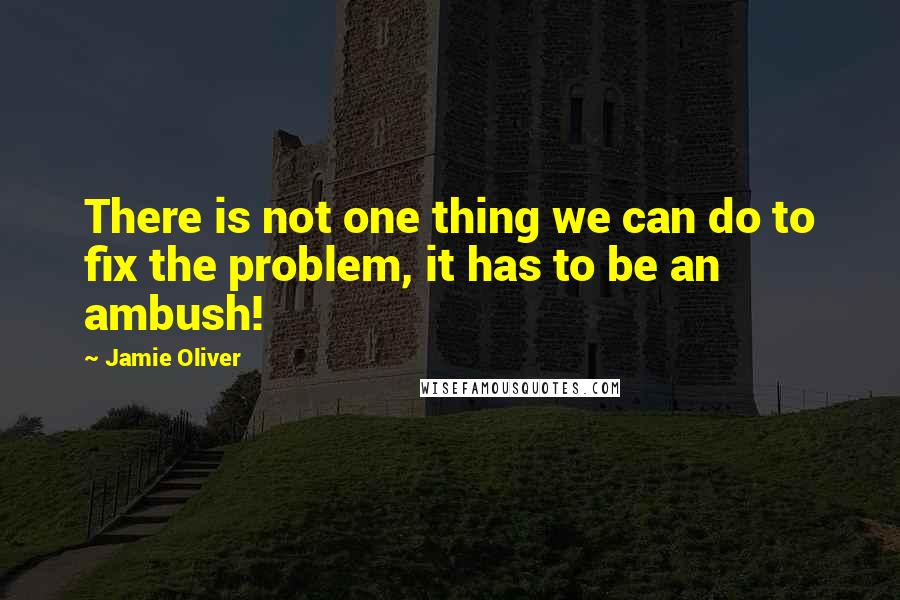 Jamie Oliver Quotes: There is not one thing we can do to fix the problem, it has to be an ambush!