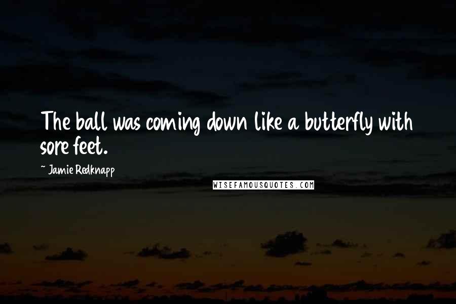 Jamie Redknapp Quotes: The ball was coming down like a butterfly with sore feet.