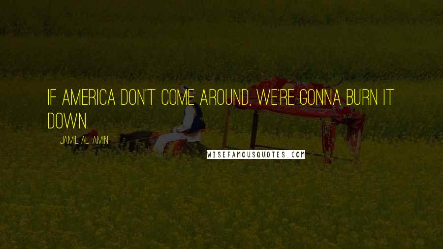 Jamil Al-Amin Quotes: If America don't come around, we're gonna burn it down.