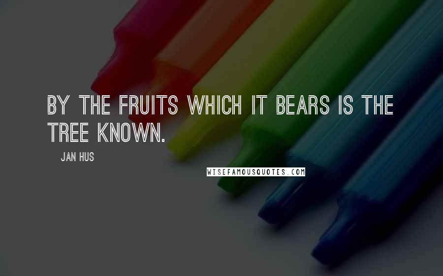 Jan Hus Quotes: By the fruits which it bears is the tree known.