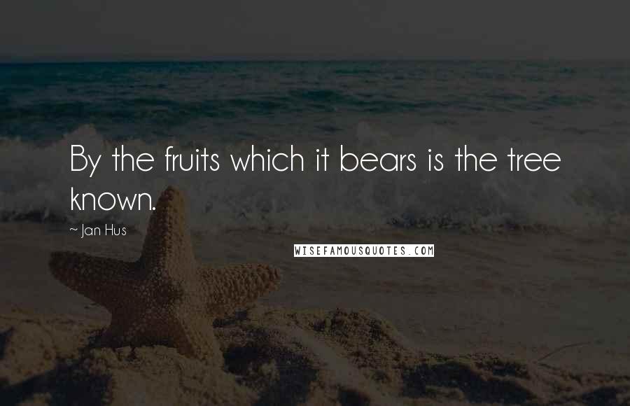 Jan Hus Quotes: By the fruits which it bears is the tree known.