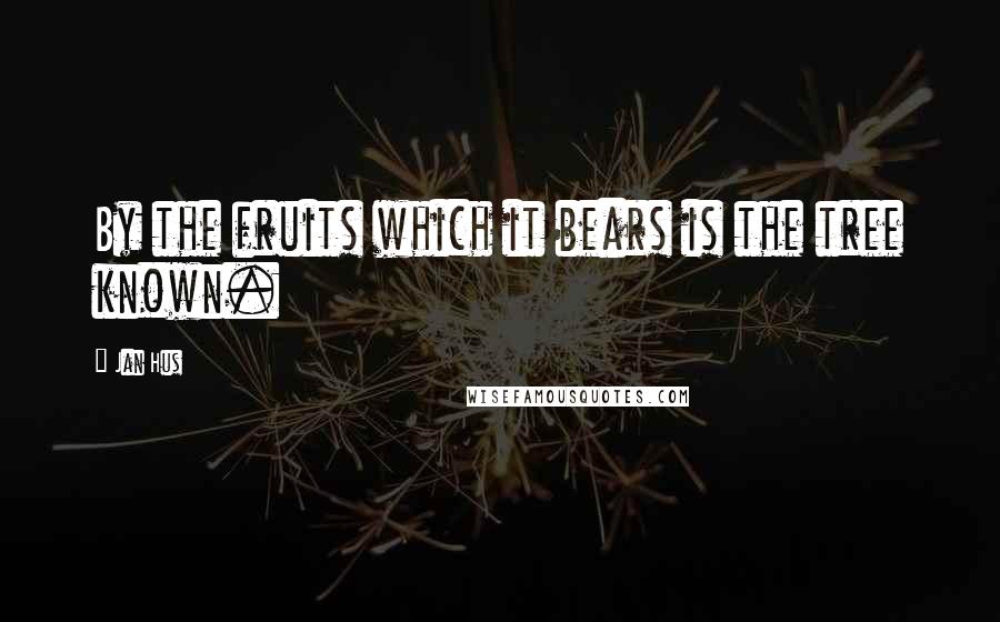 Jan Hus Quotes: By the fruits which it bears is the tree known.