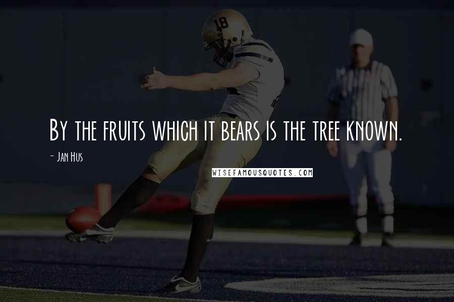 Jan Hus Quotes: By the fruits which it bears is the tree known.