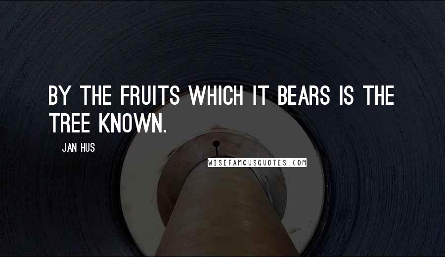 Jan Hus Quotes: By the fruits which it bears is the tree known.