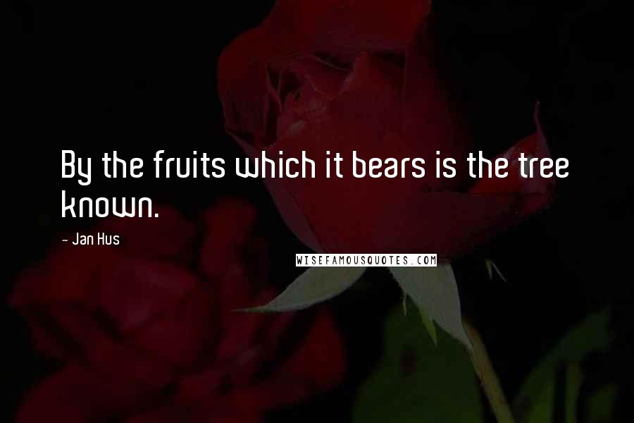 Jan Hus Quotes: By the fruits which it bears is the tree known.
