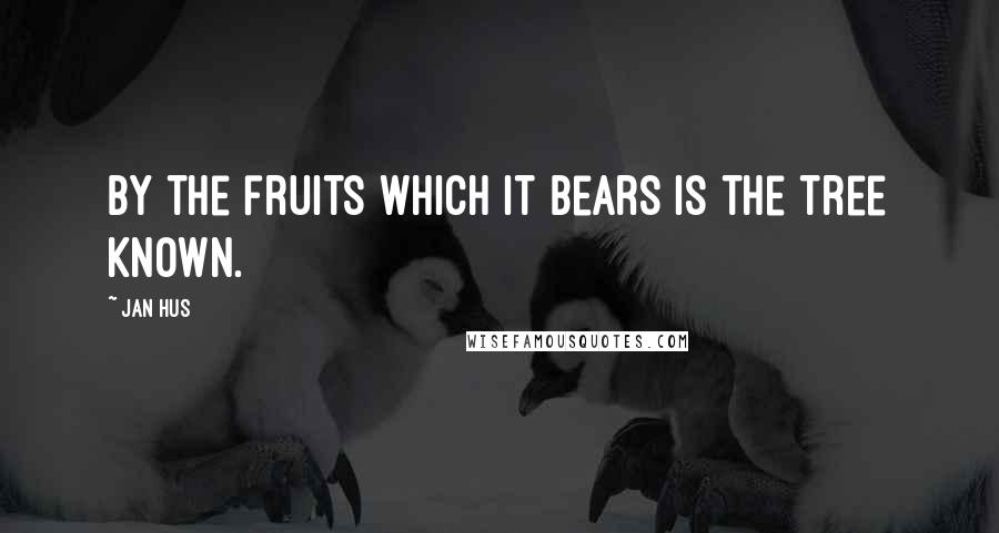 Jan Hus Quotes: By the fruits which it bears is the tree known.