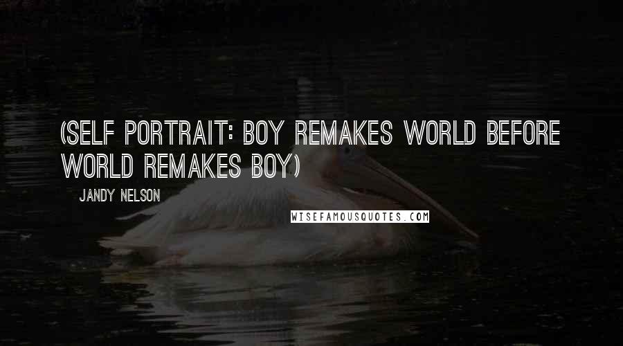 Jandy Nelson Quotes: (Self Portrait: Boy Remakes World Before World Remakes Boy)