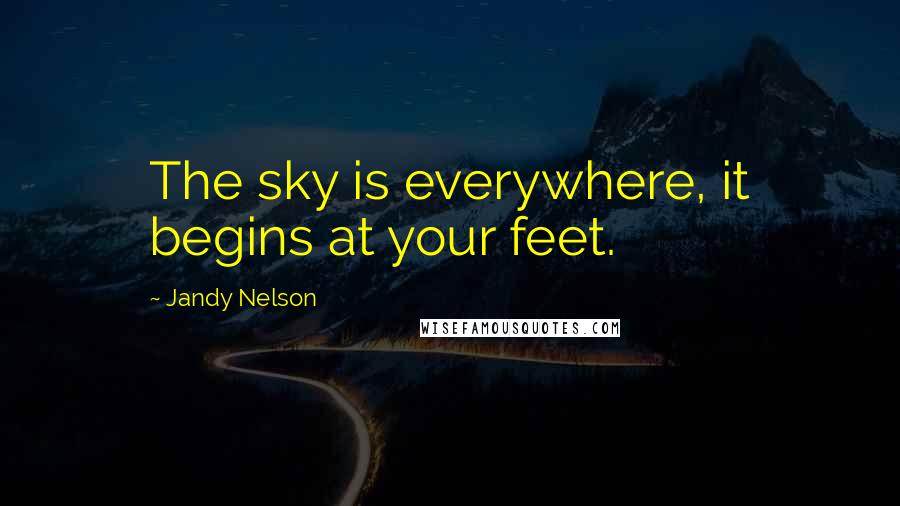 Jandy Nelson Quotes: The sky is everywhere, it begins at your feet.